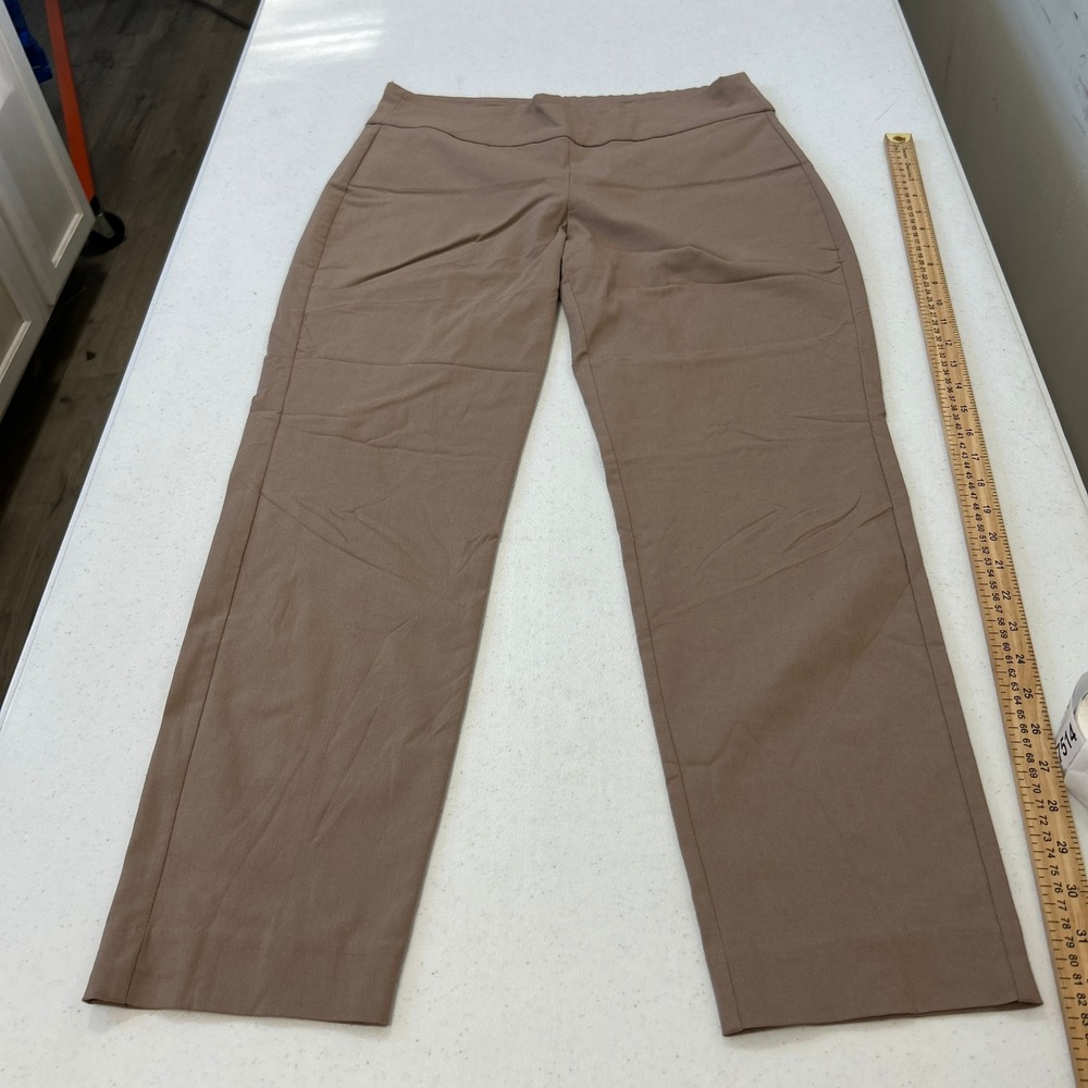 Coldwater Creek Womens 10P Taupe Brown Pull On Straight Leg Dress Pants Petite